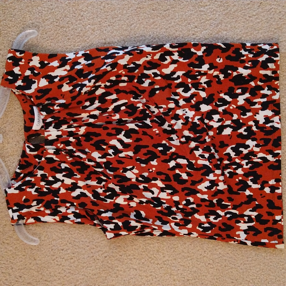 Calvin Klein Animal Print Sleeveless Medium New with Tags Tank Work Or Play